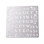 Carbon Steel Cutting Dies Stencils, for DIY Scrapbooking, Photo Album, Decorative Embossing Paper Card, Matte Stainless Steel Color, Letter, 156x156x0.5mm(DIY-XCP0002-52MP-01)