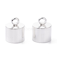 201 Stainless Steel Cord Ends, End Caps, Column, Silver, 13x9mm, Hole: 2.5mm, Inner Diameter: 8mm(X-STAS-H410-20S-C)