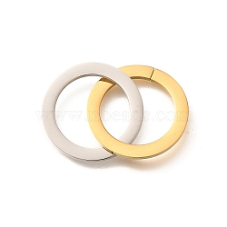 304 Stainless Steel Linking Rings, Ring, Golden & Stainless Steel Color, 37mm, Hole: 16mm(STAS-D288-01A-GP)