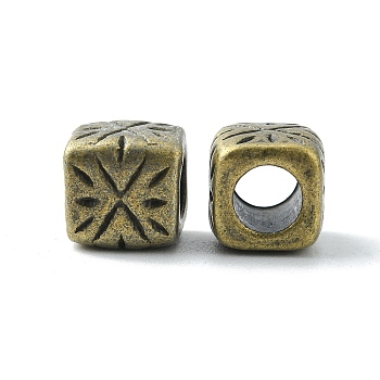 Tibetan Style Spacer Beads, Tibetan Style Spacer Beads, Lead Free & Nickel Free & Cadmium Free, Barrel, Antique Bronze Color, 9x9x9mm, Hole: 5.5mm