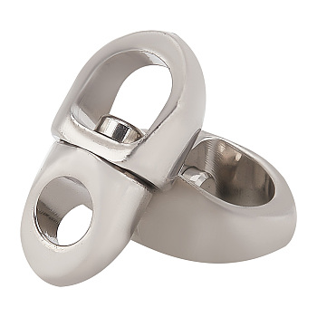 304 Stainless Steel Swivel Clasps, Swivel Snap Hook, Stainless Steel Color, 25x12x9mm, Hole: 5.5~7.5mm