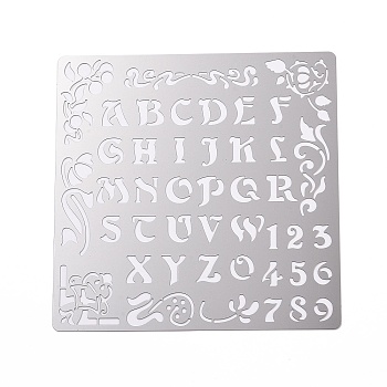 Carbon Steel Cutting Dies Stencils, for DIY Scrapbooking, Photo Album, Decorative Embossing Paper Card, Matte Stainless Steel Color, Letter, 156x156x0.5mm