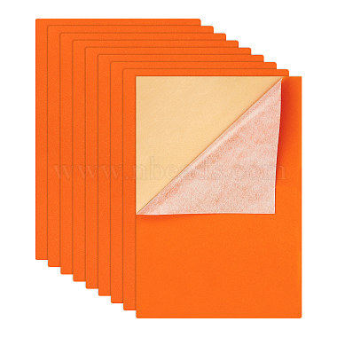 Dark Orange Cloth Self-adhesive Fabric