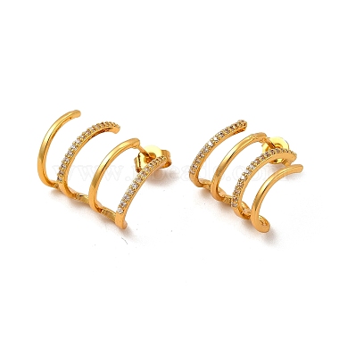 Brass+Cubic Zirconia Stud Earrings