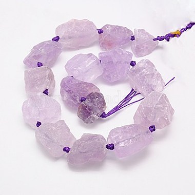 Natürlichen Amethyst Perlen Stränge(G-G543-03B)-2