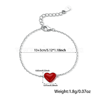 Anlaufschutz rhodiniertes Platin 925 Sterling Silber Charm-Armbänder(AC7562-2)-2