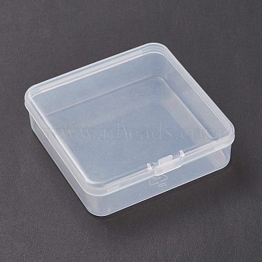 Clear Rectangle Plastic Beads Containers