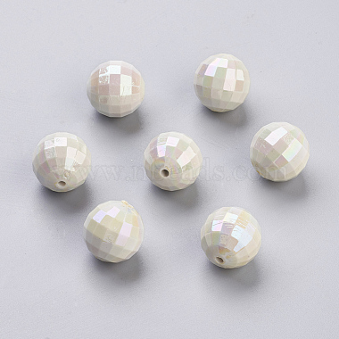 20mm Seashell Round Acrylic Beads
