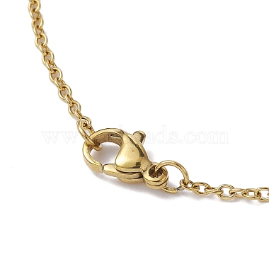Natural Shell Pendant Necklace with 304 Stainless Cable Chains(NJEW-JN04471)-5