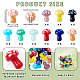 36St&uuml;ck 9 Farben handgefertigte Lampwork-Perlen(LAMP-TA0001-55)-4