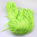 7 Inner Cores Polyester & Spandex Cord Ropes, Solid Color, for Rope Bracelets & Shoe Lace Cord Making, Green Yellow, 4~5mm, about 109.36 yards(100m)/bundle, 420~500g/bundle(RCP-R006-174)
