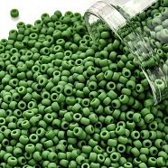 TOHO Round Seed Beads, Japanese Seed Beads, (47F) Opaque Frost Mint Green, 11/0, 2.2mm, Hole: 0.8mm, about 5555pcs/50g(SEED-XTR11-0047F)