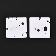 Airspay Painted Acrylic Pendants, Square, White, 29.5x29.5x2mm, Hole: 2mm(ACRP-C006-02A-02)