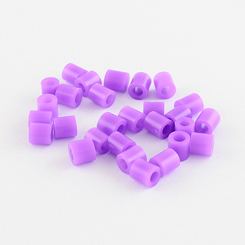 PE Fuse Beads, DIY Melty Beads, Tube, Medium Orchid, 5x5mm, Hole: 3mm, about 8000pcs/500g