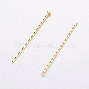 Brass Flat Head Pins(X-KK-F714-06G-A)-2