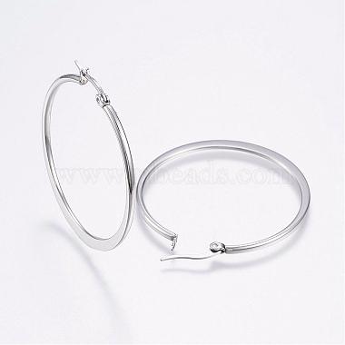 Tarnish Resistant 304 Stainless Steel Big Hoop Earrings(EJEW-F105-19P)-2