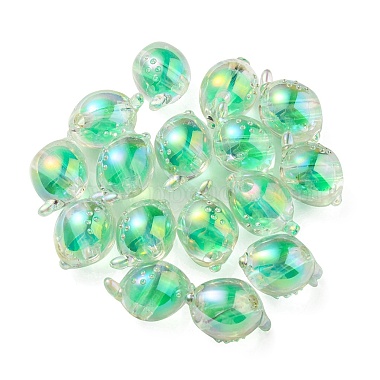 Placage uv perles acryliques irisées arc-en-ciel(OACR-F004-07I)-3