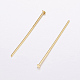 Brass Flat Head Pins(X-KK-F714-06G-A)-2