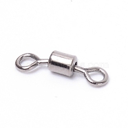 Stainless Steel Fishing Rolling Bearing Connector, Rolling Barrel Fishing, Fishing Swivels Tackle Accessories, Stainless Steel Color, 9.5x2.5mm, Hole: 1.5mm(FIND-WH0069-18D)