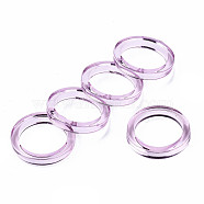 Transparent Acrylic Finger Rings, Ring, Orchid, US Size 7 1/2(17.7mm)(RJEW-T010-02D)