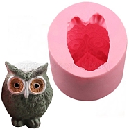DIY Food Grade Silicone Owl Fondant Molds, Resin Casting Molds, for Chocolate, Candy, UV Resin & Epoxy Resin Craft Making, Hot Pink, 59x52x58mm(PW-WG33730-02)