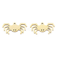 Ion Plating(IP) 201 Stainless Steel Pendants, Halloween Style, Crab, Real 18K Gold Plated, 12x24.5x1mm, Hole: 1.4mm(STAS-N098-080LG)