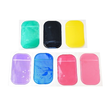7Pcs 7 Colors Silicone Anti-Slip Pad, for Diamond Painting Tool & Cell Phone GPS Holder, Mixed Color, 144x84x1mm, 1pc/color