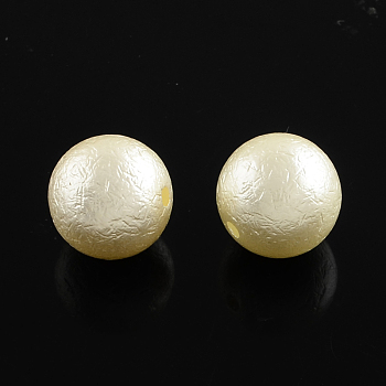 ABS Plastic Imitation Pearl Round Beads, Antique White, 20x19mm, Hole: 3mm, about 110pcs/500g