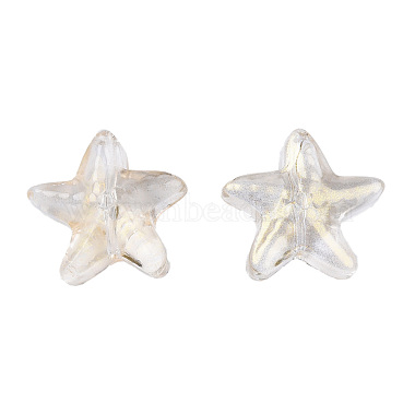 Goldenrod Starfish Glass Beads