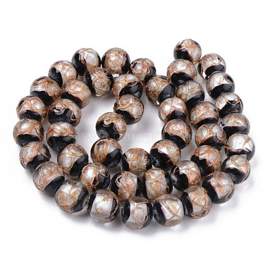 Perles vernissées de sable d'or manuelles (LAMP-S194-007A-01)-2