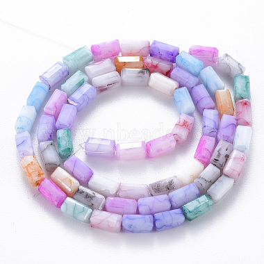 Opaque Baking Painted Crackle Glass Beads Strands(EGLA-T008-18I)-2