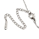201 collier à pendentif nuage en acier inoxydable avec chaînes forçat(NJEW-Q317-29P)-3