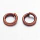 90pcs Red Copper Color Brass Jump Rings(X-JRC6MM-R)-2