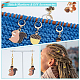 Autumn Theme Alloy Enamel Acorn & Squirrel Pendant Locking Stitch Markers(HJEW-AB00076)-4