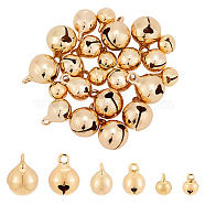 30Pcs 3 Styles Brass Bell Charms, Real 18K Gold Plated, 9~13x6~10mm, Hole: 1.5~2mm, 10pcs/style(KK-BC0008-94)