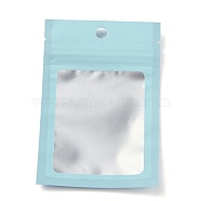 Plastic Zip Lock Bag, Gradient Color Storage Bags, Self Seal Bag, Top Seal, with Window and Hang Hole, Rectangle, Light Blue, 12x8x0.25cm, Unilateral Thickness: 3.1 Mil(0.08mm), 95~100pcs/bag(OPP-H001-01A-04)