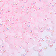 ABS Plastic Imitation Pearl Cabochons, Nail Art Decoration Accessories, Half Round, Pink, 4x2mm, about 10000pcs/bag(MRMJ-T020-4mm-04)