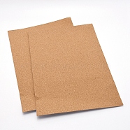 Cork Label Stickers, Self Adhesive Craft Stickers, Rectangle, Tan, 40x28x0.1cm(AJEW-WH0188-78B)