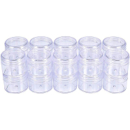 Plastic Bead Containers, Seed Beads Containers, Column, Clear, 4.3x3.6cm, Capacity: 30ml, 20pcs/box(CON-BC0004-22B-43x36)