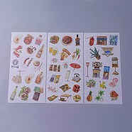 Scrapbook Stickers, Self Adhesive Picture Stickers,  Japanese Food Pattern, Colorful, 200x100mm(DIY-P003-F02)