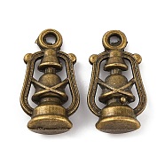 Tibetan Style Alloy Lantern/Oil Lamp Pendants, Cadmium Free & Nickel Free & Lead Free, Antique Bronze, 20x10.5x6mm, Hole: 2mm(X-TIBEP-Q041-092AB-NR)