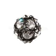 Preciosa&reg MAXIMA Crystal Stones in Settings, Czech Crystal, 719 36 001 Ball Rondelle with Chatons MAXIMA, 00030 Crystal, Black, 8mm(X-PRC-MB8-00030-B)