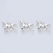 Tibetan Style Alloy Pendants, Cadmium Free & Lead Free, Horse, Antique Silver, 15x18x3mm, Hole: 1.8mm, about 397pcs/500g(TIBE-R316-083AS-RS)