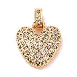 Brass Micro Pave Cubic Zirconia Pendants, Real 18K Gold Plated, Clear, Letter V, 18.5~24x12.5~25.5x5~5.5mm, Hole: 5x3mm(KK-C076-29V-G01)