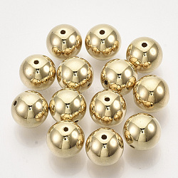 CCB Plastic Beads, for DIY Jewelry Making, Round, Golden, 12x11.5mm, Hole: 2mm, about 510pcs/500g(CCB-N003-28D-G)