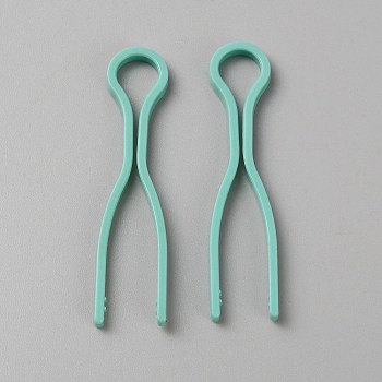 Plastic Bobbin Thread Holders, Thread Buddies Clips, Sewing Machine Accessories, for Thread Spool Organizing, Medium Aquamarine, 68x19x3mm