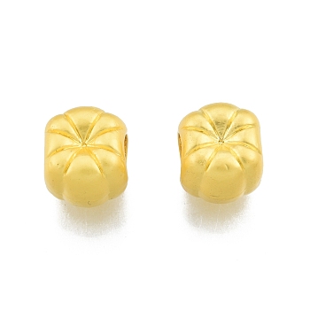Alloy European Beads, Large Hole Beads, Flower, Matte Gold Color, 8x9x11mm, Hole: 4.5mm