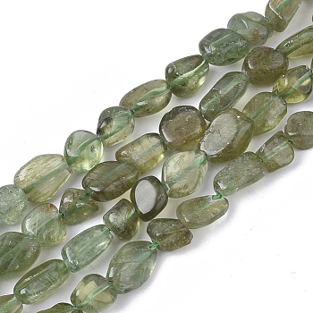 Natural Green Quartz Beads Strands, Nuggets, Tumbled Stone, 5~11x5~8x3~6mm, Hole: 0.8mm, about: 52~56pcs/Strand, 15.94 inch(40.5cm)