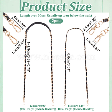 Wadonn 2 個 2 スタイル財布チェーン(DIY-WR0003-26B)-2