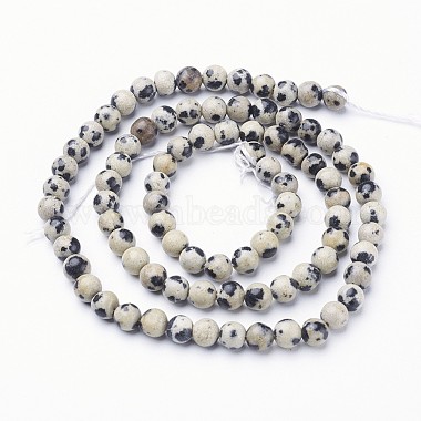 Natural Dalmatian Jasper Beads Strands(X-GSR4mmC004)-3